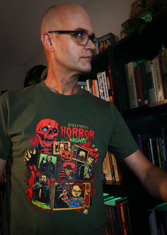 Halloween Horror Nights - Halloween Short sleeve T-Shirt -Universal Monsters-skeletons-Cute & Creepy-spooky