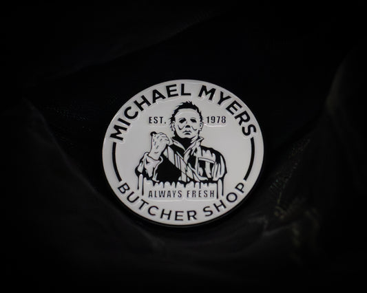 Michael Myers Butcher Shop - Large Enamel pin - Funny Halloween