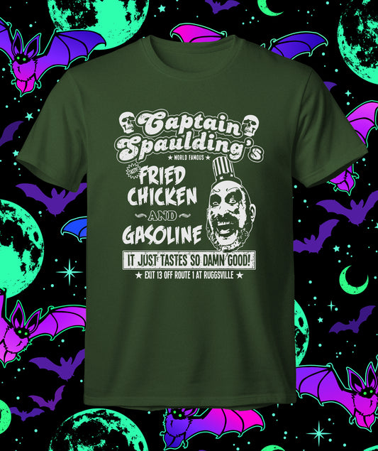 Captain Spaulding's Fried Chicken - Short sleeve t-shirt - House of 1000 Corpses, horror movie
