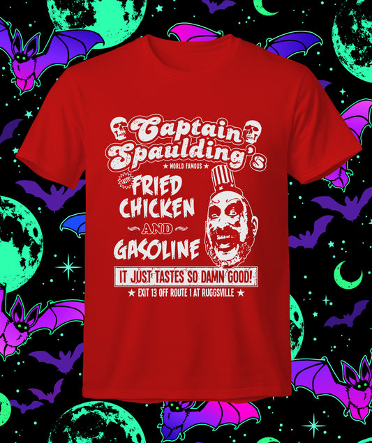 Captain Spaulding's Fried Chicken - Short sleeve t-shirt - House of 1000 Corpses, horror movie