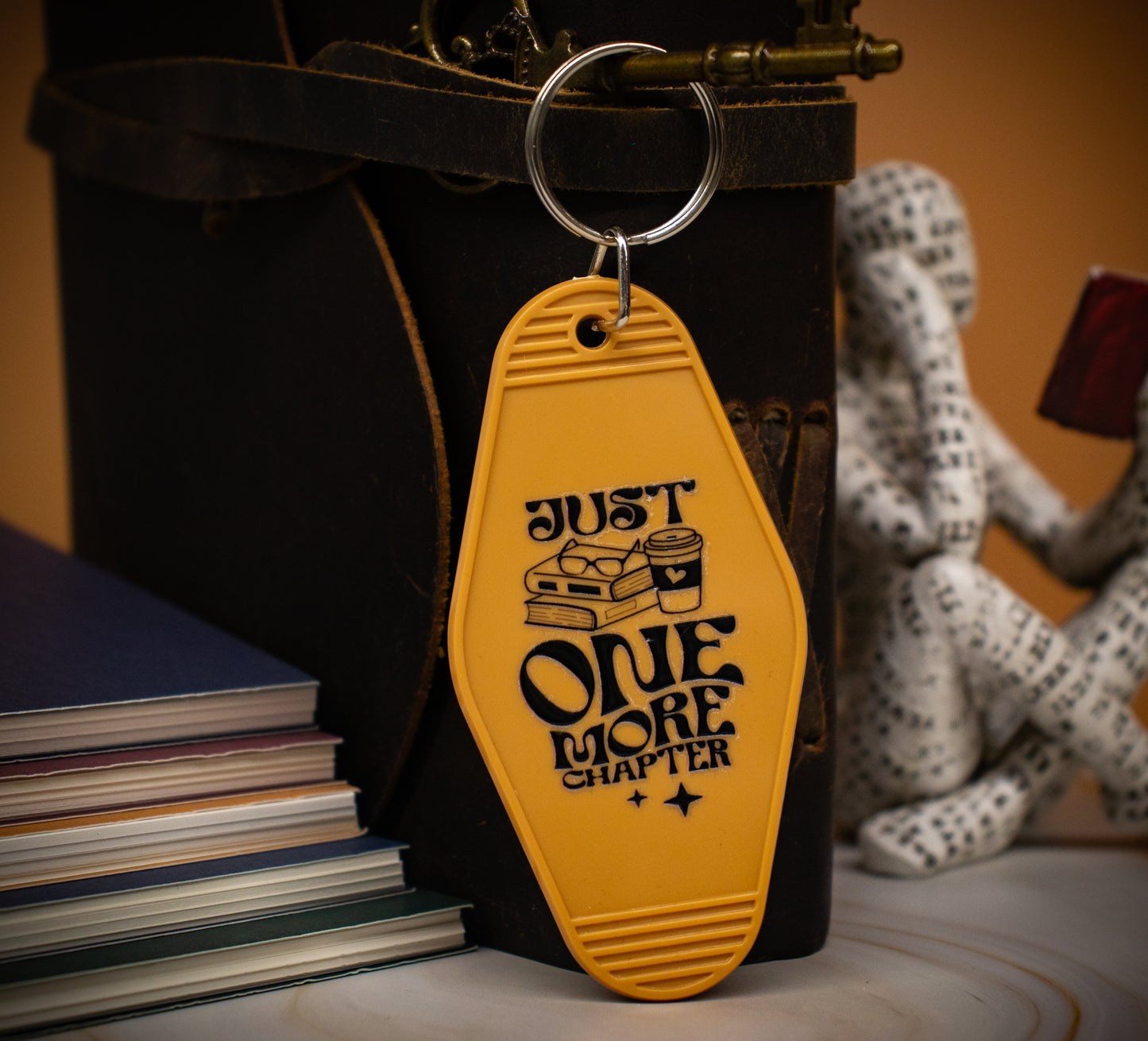 "Just One More Chapter" Hotel Keychain - Multiple Colors