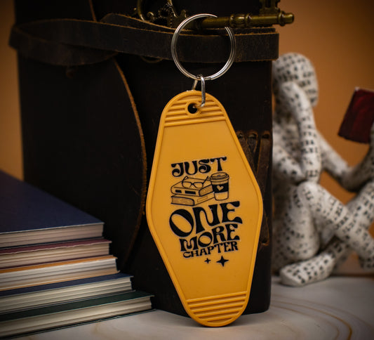"Just One More Chapter" Hotel Keychain - Multiple Colors