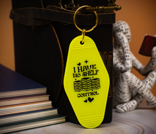 "I Have No Shelf Control" Hotel Keychain - Multiple Colors