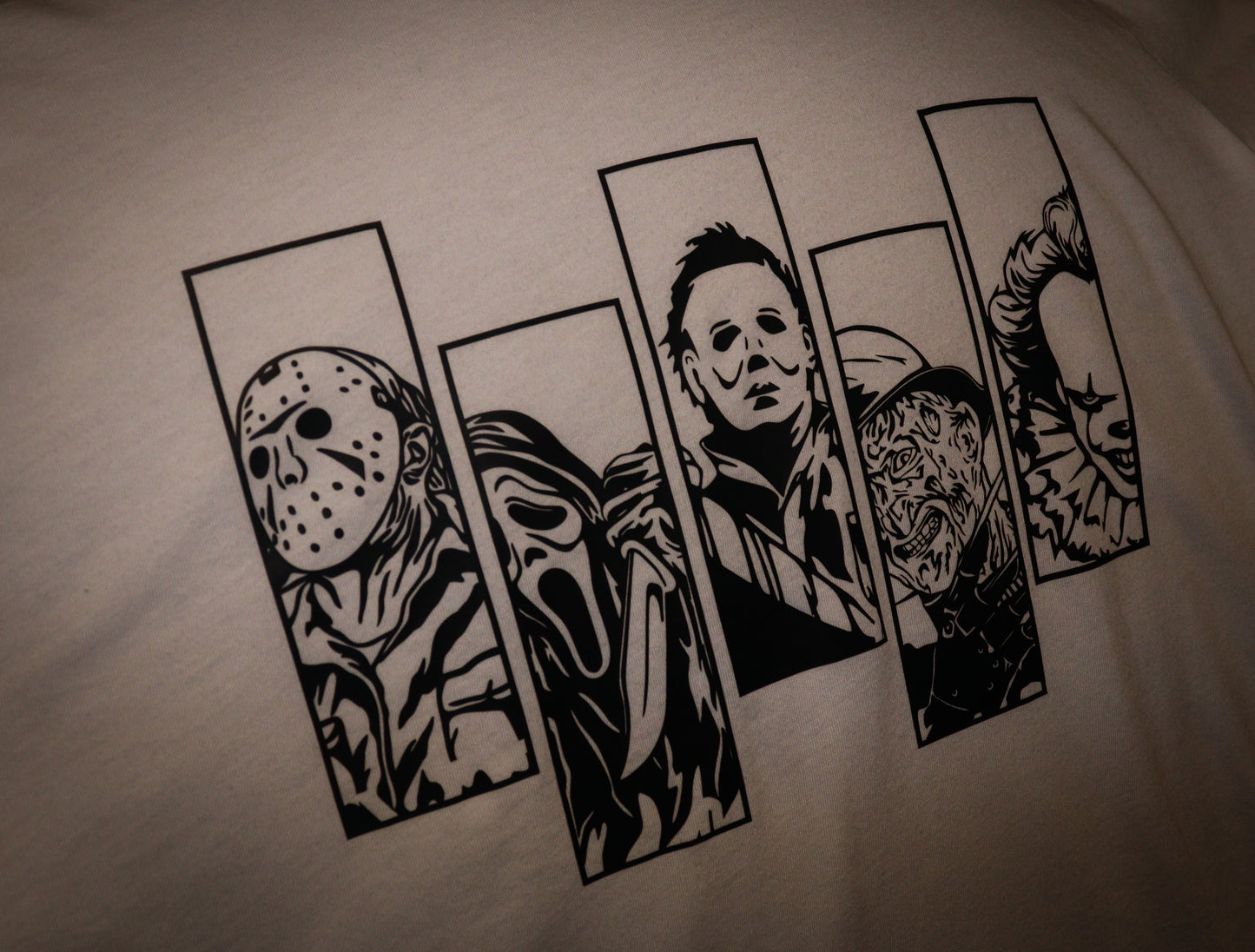 Horror Legends Black & White Silhouette T-Shirt