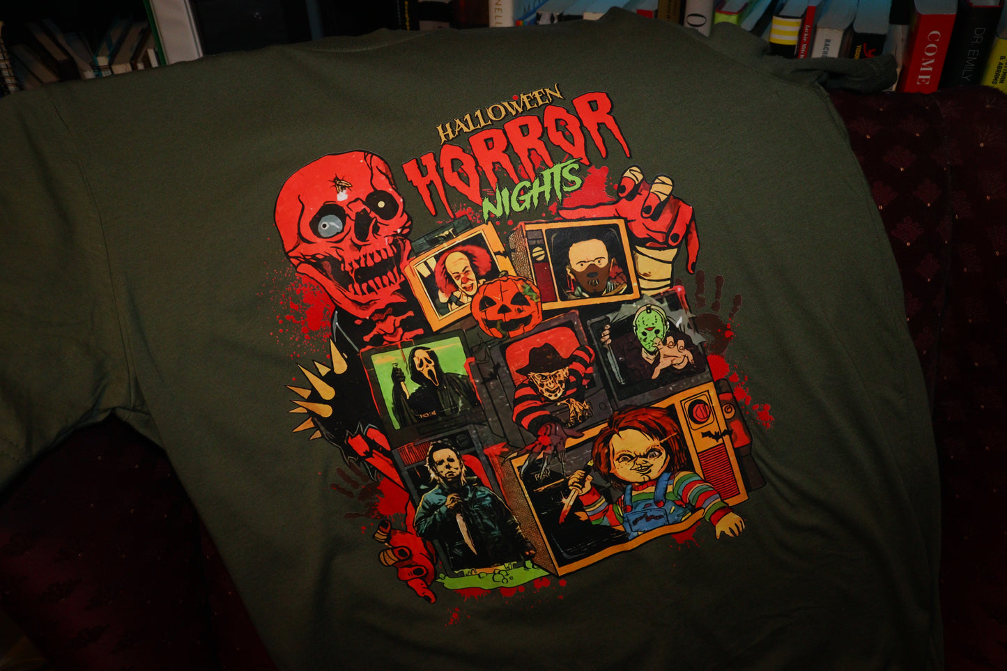 Halloween Horror Nights - Halloween Short sleeve T-Shirt -Universal Monsters-skeletons-Cute & Creepy-spooky