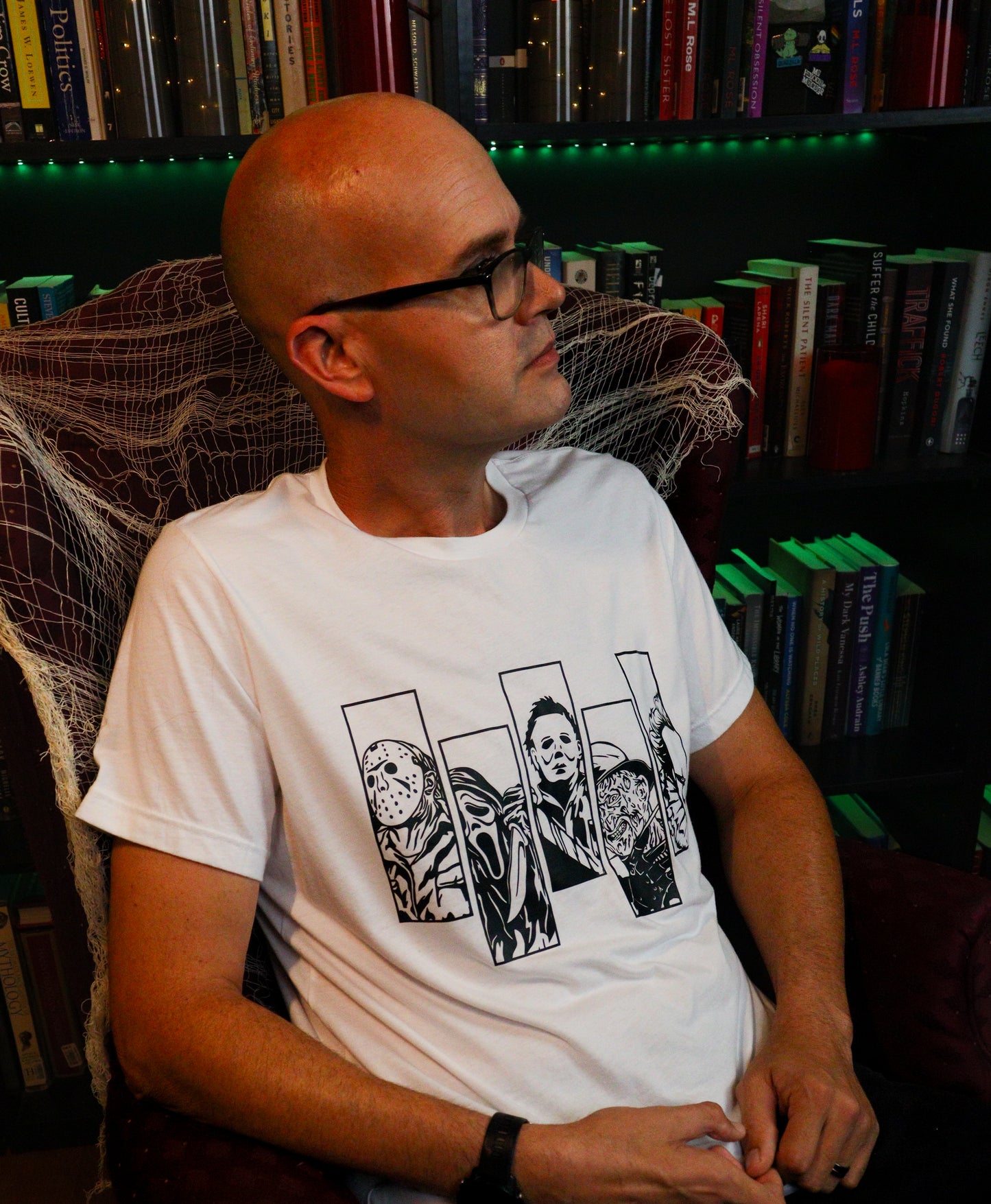 Horror Legends Black & White Silhouette T-Shirt