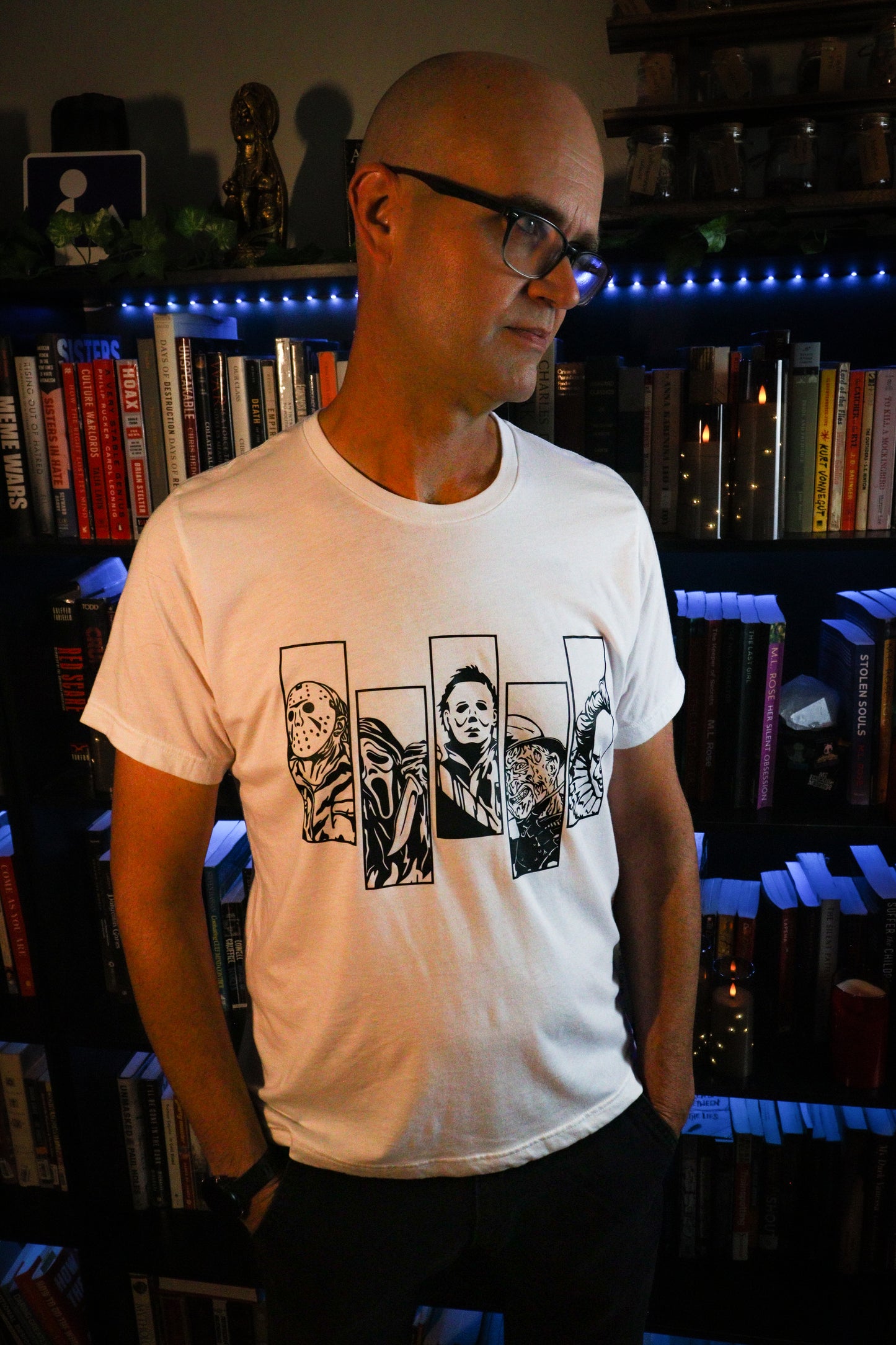 Horror Legends Black & White Silhouette T-Shirt