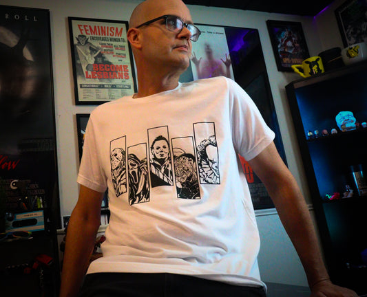 Horror Legends Black & White Silhouette T-Shirt