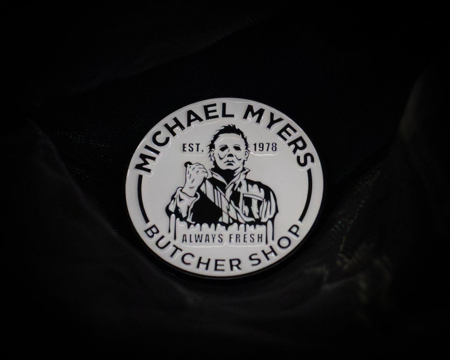 Michael Myers Butcher Shop - Large Enamel pin - Funny Halloween