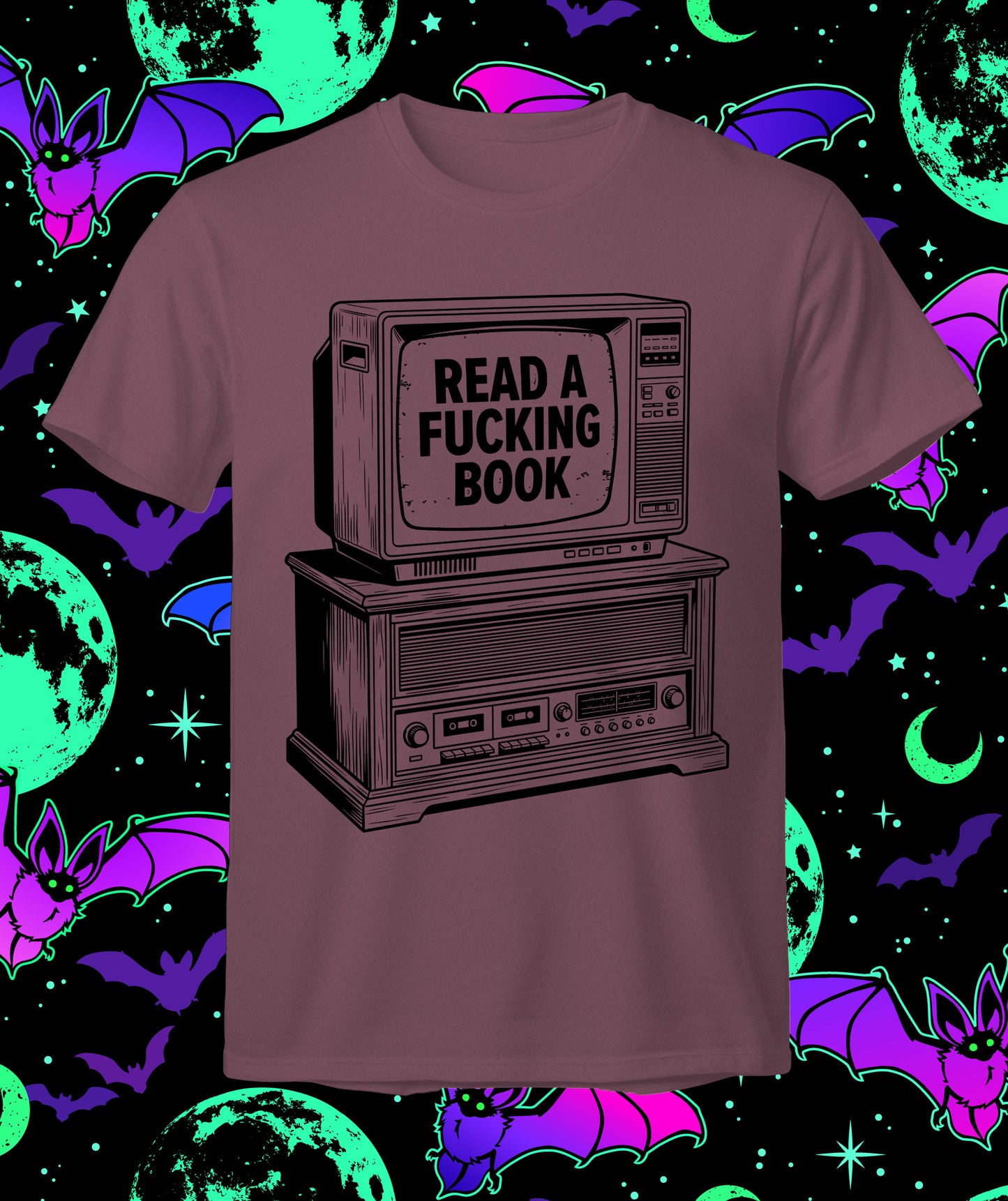 Read A F'n Book - Vintage TV design T-shirt