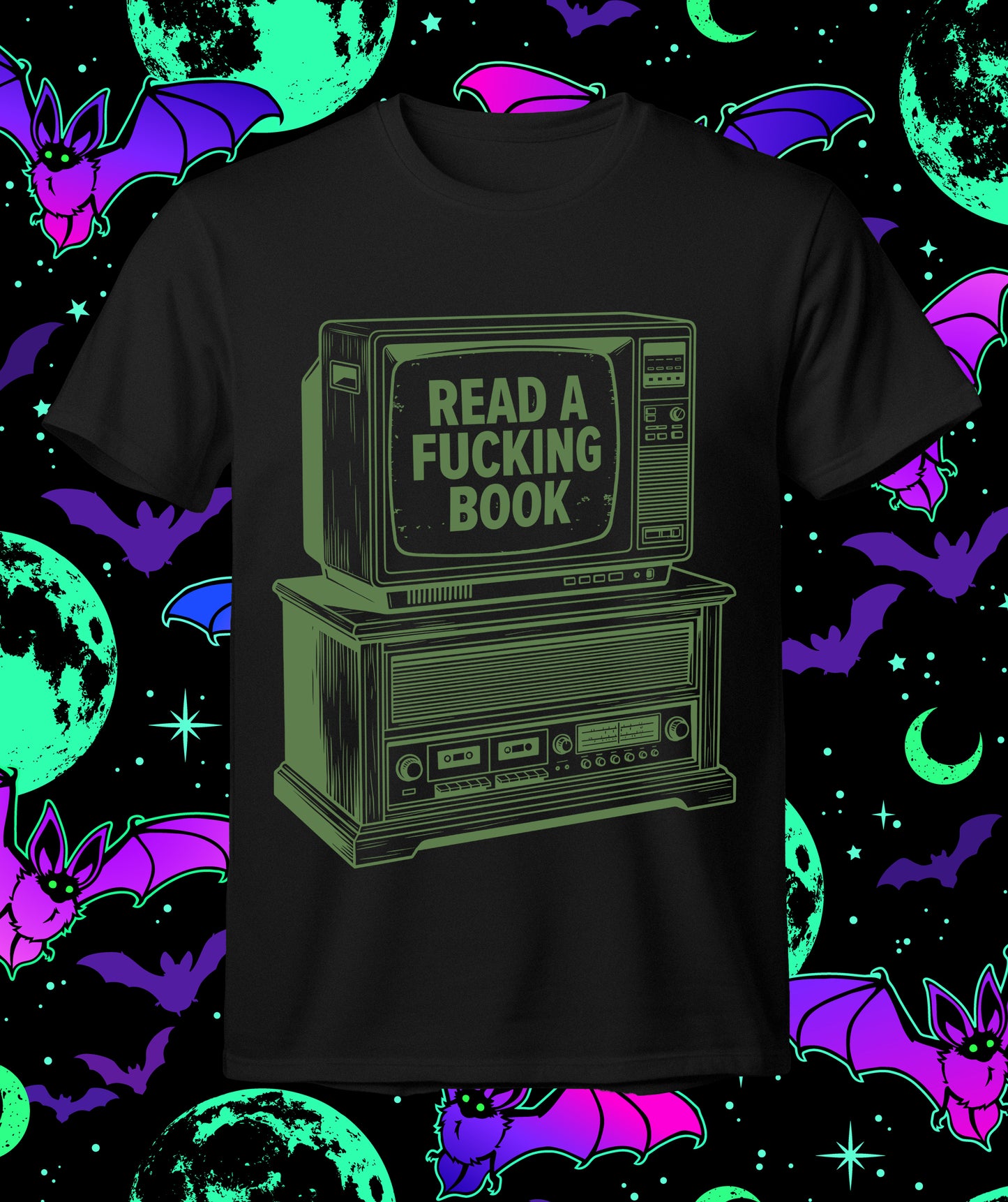 Read A F'n Book - Vintage TV design T-shirt