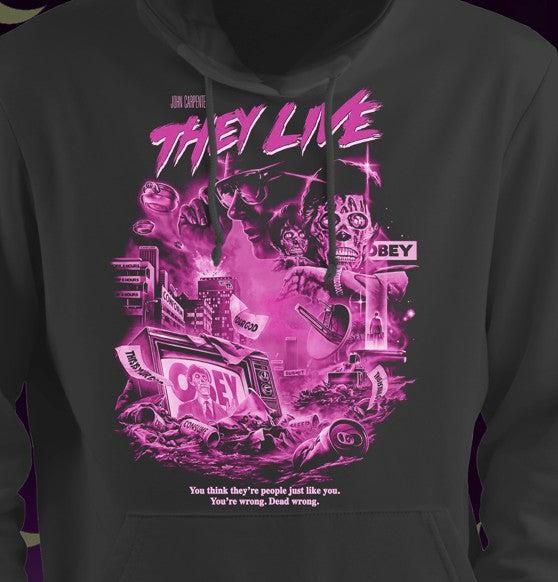 They Live - Cult Classic Movie Cover-Pink Design - Pull-Over Hoodie