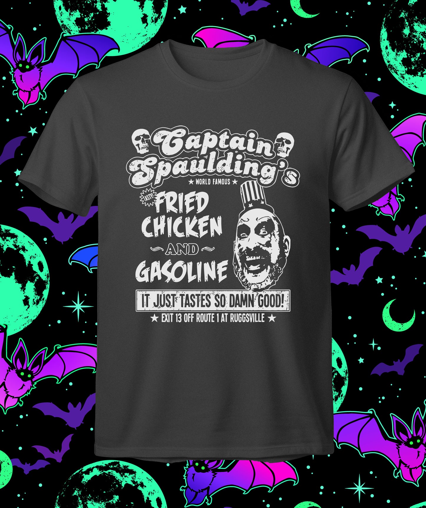 Captain Spaulding's Fried Chicken - Short sleeve t-shirt - House of 1000 Corpses, horror movie