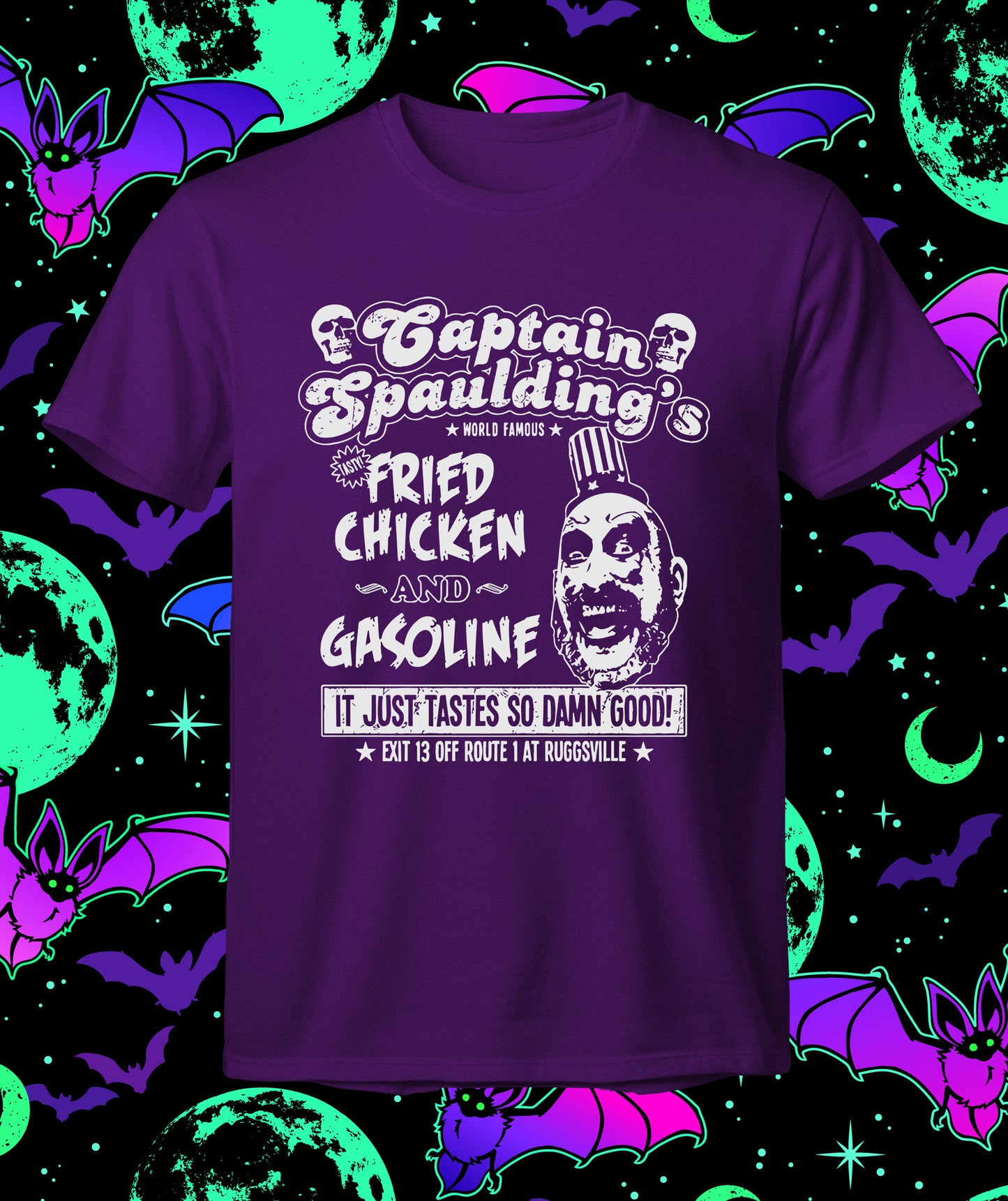 Captain Spaulding's Fried Chicken - Short sleeve t-shirt - House of 1000 Corpses, horror movie