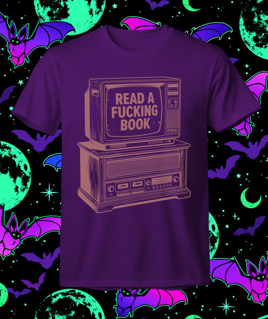 Read A F'n Book - Vintage TV design T-shirt