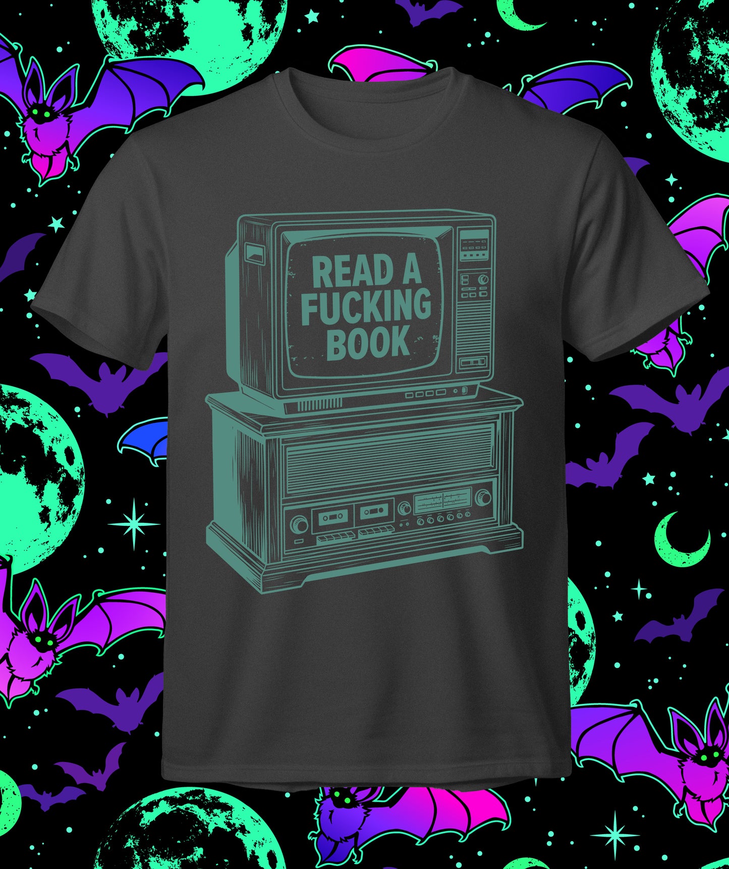 Read A F'n Book - Vintage TV design T-shirt