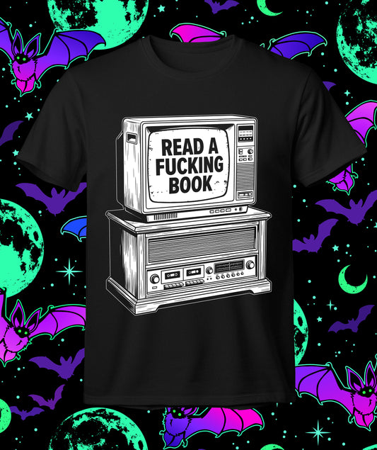 Read A F'n Book - Vintage TV design T-shirt